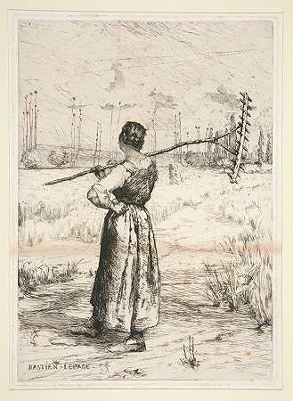 返回字段（从字段返回）`Retour des champs (Return from the Fields) (1877) by Jules Bastien-Lepage