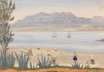 来自直布罗陀的Algeciras`Algeciras from Gibraltar (1843) by George Lothian Hall