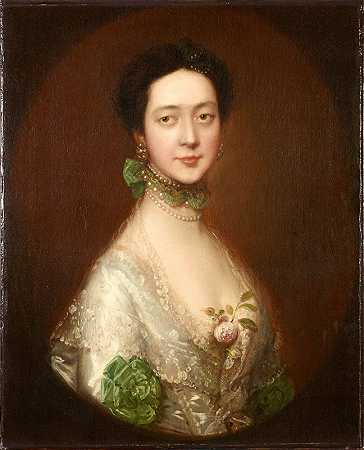 威廉·蒙克夫人`Mrs. William Monck (1760~1765) by Thomas Gainsborough