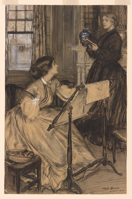 特兰莫尔夫人和玛丽·莱斯特`Lady Tranmore and Mary Lyster (1904) by Albert Sterner