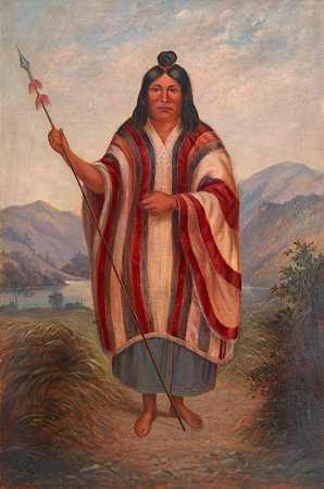 秘鲁印第安人`Peruvian Indian (ca. 1890~1899) by Antonio Zeno Shindler