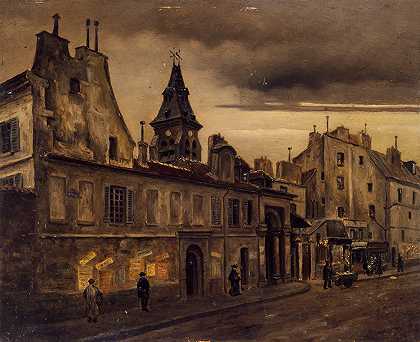道本顿街`La rue Daubenton (1902) by Eugène de Ménorval