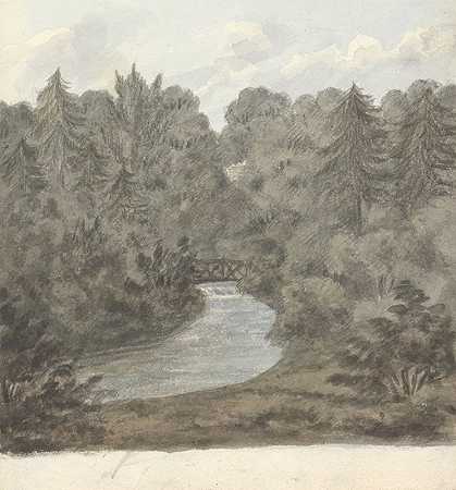 塞津科特桑纳里池`Thornery Pool, Sezincote (1824 to 1832) by Anne Rushout
