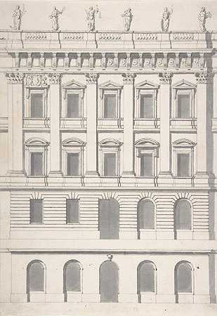 宫殿立面的设计`Design for a Palace Façade (early 18th–mid 18th century) by Carl Hårleman