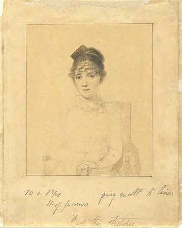 哈里特·特伦贝尔（小乔纳森·特伦贝尔州长的女儿，耶鲁大学本杰明·西利曼的妻子）`Harriet Trumbull (Daughter of Gov. Jonathan Trumbull, Jr.; wife of Benjamin Silliman of Yale College) by Elkanah Tisdale