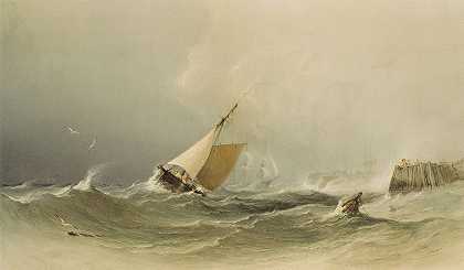 布里德灵顿港`Bridlington Harbour (1837) by Copley Fielding