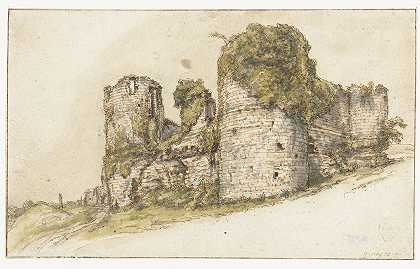 瓦乌塞萨尔城堡景观`Gezicht op het Château de César te Vau (1633 ~ 1687) by Gillis Neyts