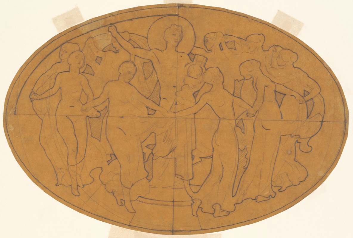 学习阿波罗与缪斯女神`Study for Apollo and the Muses (c. 1921) by John Singer Sargent