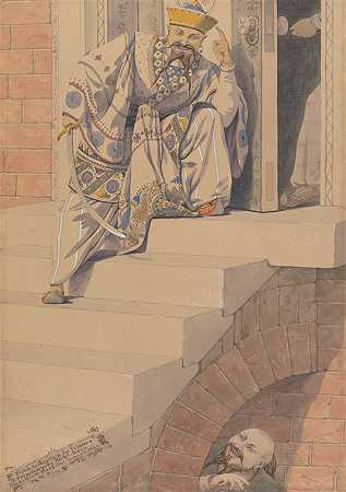 描绘激情背信弃义`Sketch for the Passions; Treachery (1853) by Richard Dadd