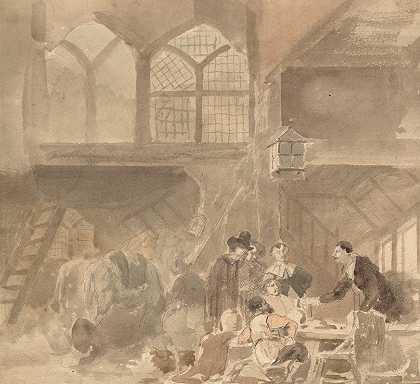 客栈屋内`Interior of an Inn (1800s)