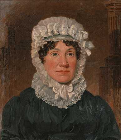 本·马歇尔夫人的肖像`Portrait of Mrs. Ben Marshall by Lambert Marshall