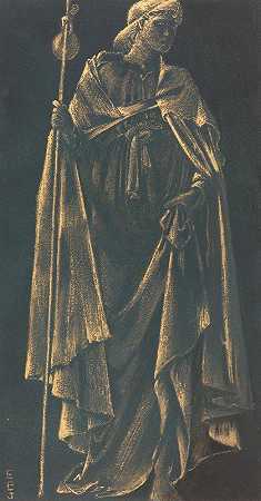 小天使`Angelus Ministrans (c. 1896) by Sir Edward Coley Burne-Jones
