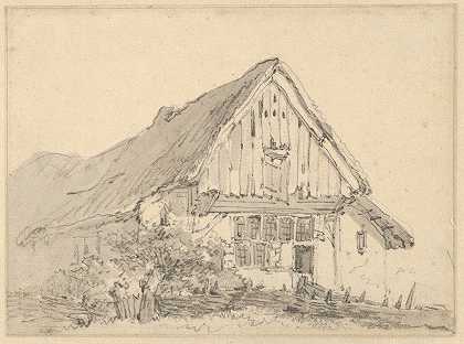 农舍`A Farm Building (mid~to late 17th century) by Emanuel Murant