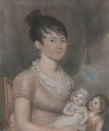 安娜·玛格丽特·布莱克和她的两个孩子`Anna Margaret Blake And Her Two Children (c. 1808)
