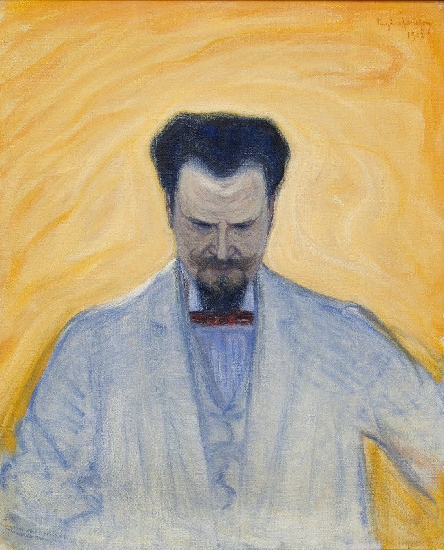 欧内斯特·泰尔肖像`Portrait of Ernest Thiel (1902) by Eugène Jansson
