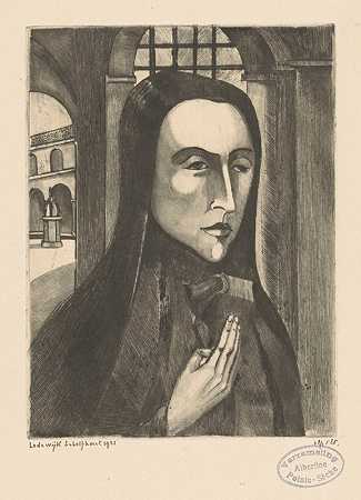 科西嘉女人`Corsicaanse vrouw (1921) by Lodewijk Schelfhout