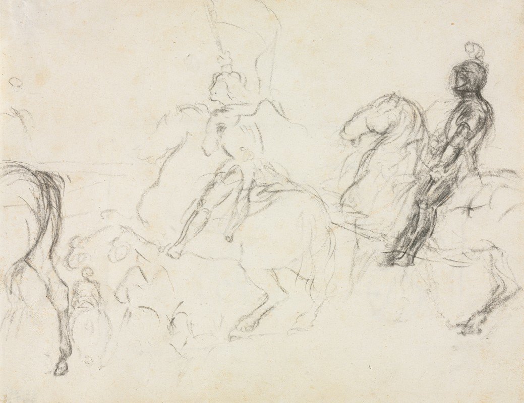 ~
Battle Scene with Armored Figures on Horseback (1856~<em>60</em>) -
