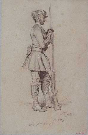 乔治·杜鲁伊肖像。`Portrait de Georges Duruy. (1870) by Alexandre Bida