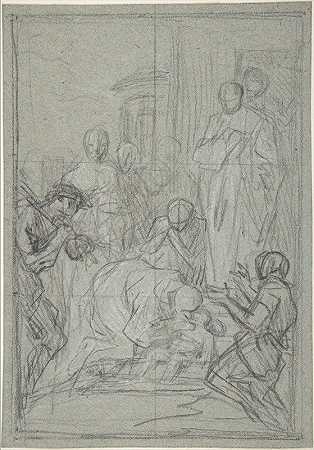 圣本笃救活婴儿`St. Benedict Resuscitating an Infant (ca. 1745) by Pierre Subleyras