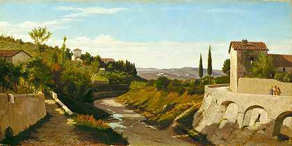 菲索尔`Fiesole (1859) by Elihu Vedder