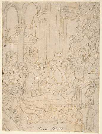 帕多瓦的圣安东尼正在治疗一个病人`Saint Anthony of Padua Healing a Sick Man (1590–1600) by Tiberio Titi