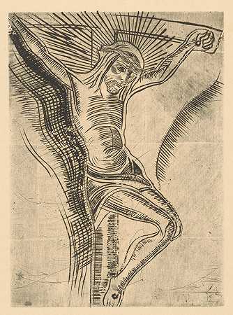 十字架上的基督2`Christus aan het kruis 2 (1935) by Lodewijk Schelfhout