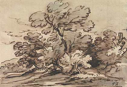 一群树`A Group of Trees by Joseph Farington