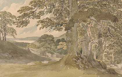莱德尔公园的温德米尔`Windermere from Rydal Park by Joseph Powell