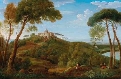 甘道夫城堡`Castel Gandolfo (1742) by Henrik Frans van Lint
