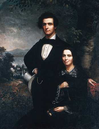 丹尼尔·T·麦克法兰夫妇`Mr. and Mrs. Daniel T. MacFarlan (1858) by Theodore E. Pine