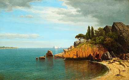 格洛斯特湾东角内`Inside Eastern Point, Gloucester Bay (1871) by James Renwick Brevoort