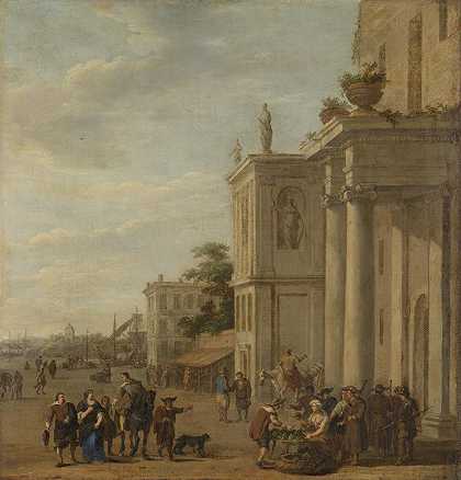 意大利市场`Italian marketplace (1650 ~ 1689) by Jacob van der Ulft