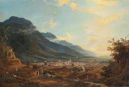 加拉加斯远景`Vista De Caracas (circa 1854) by Fritz Sigfried Georg Melbye