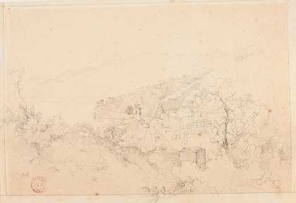 景观不确定的城市`Vue dune ville indéterminée (1828) by Jacques-Raymond Brascassat