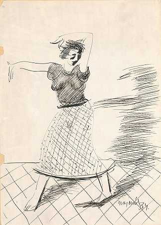 舞蹈`Tanečnica (1934) by Cyprián Majerník