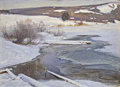 Medelpad九月寒冷的一天`A Cold September Day in Medelpad (1904) by Carl Johansson