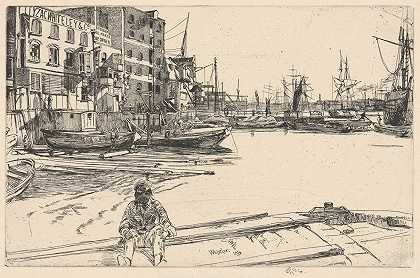 鹰码头`Eagle Wharf (1859) by James Abbott McNeill Whistler