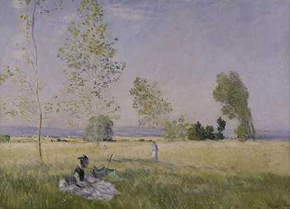 夏天`Summer (1874) by Claude Monet