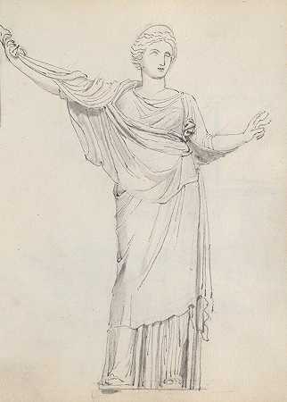 塞勒斯，巴贝里尼宫，罗马`Ceres, Palazzo Barberini, Rome (1787) by John Flaxman