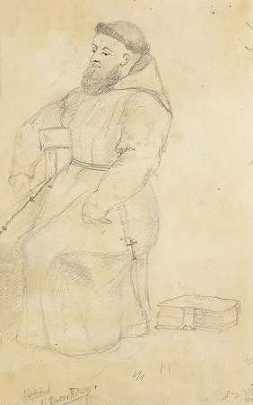 坐着的修士`Seated Friar (1840) by Sir Edwin Henry Landseer