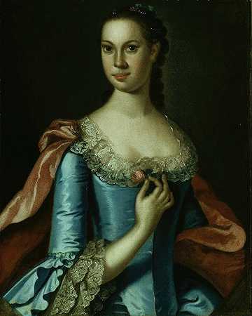威廉·卡迈克尔夫人`Mrs. William Carmichael (1764~78) by John Hesselius