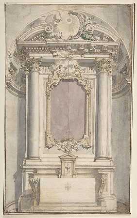 壁龛中祭坛的设计`Designs for an Altar in a Niche (1735–1817) by Flaminio Innocenzo Minozzi