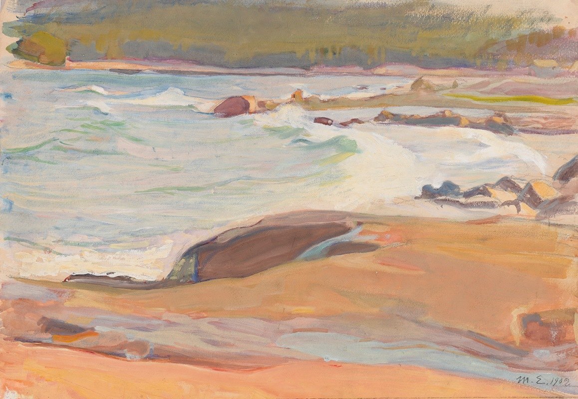 来自苏尔萨里岛`From Suursaari Island (1902) by Magnus Enckell