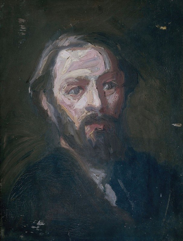 雕塑家皮尔·潘德尔的肖像（1864-1919）`Portret van de beeldhouwer Pier Pander (1864~1919) (1893 ~ 1894) by Thomas Cool