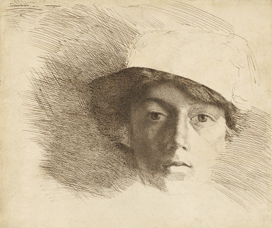 自画像`Self~Portrait (1845) by Charles Samuel Keene