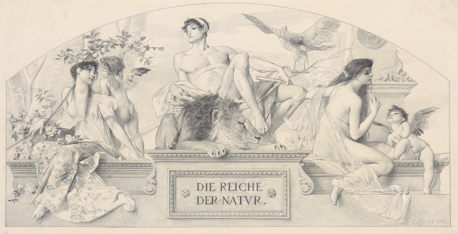 自然王国`Die Reiche der Natur by Gustav Klimt