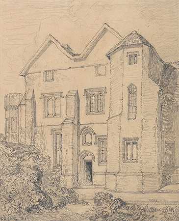 诺福克市Upwell教区长`Upwell Rectory, Norfolk (1816) by John Sell Cotman