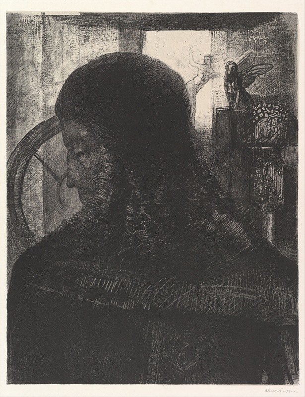 老骑士`The Old Knight (1896) by Odilon Redon
