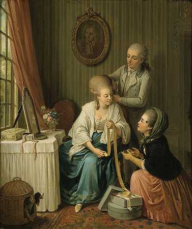 丝带商人`La Marchande de rubans (18th Century) by Sigmund Freudenberger