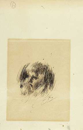 女孩的头`Head of a Girl by Anders Zorn